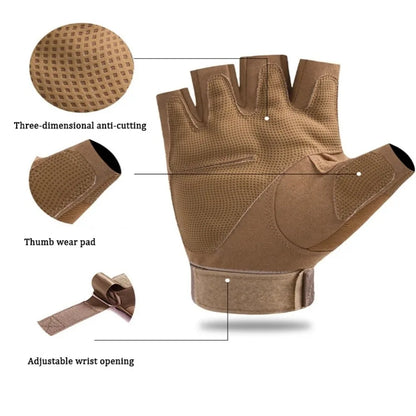 Tactical  Gloves Half Finger Paintball Airsoft Shot Combat